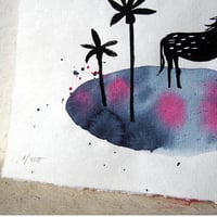 Image 2 of Dark Horse / Linolschnitt