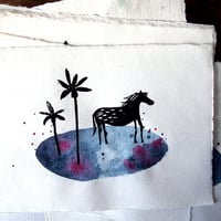 Image 4 of Dark Horse / Linolschnitt