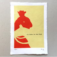 Image 1 of Sie fanden ihn ohne Pferd / Linolschnitt