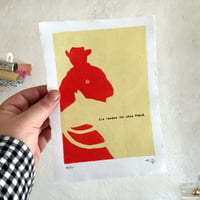 Image 4 of Sie fanden ihn ohne Pferd / Linolschnitt