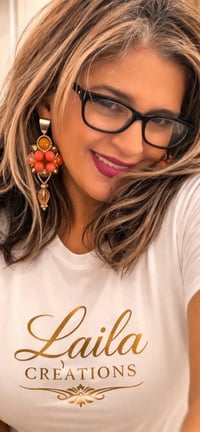 Image 1 of Coral Orange Statement Earrings