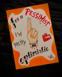 Paramore Inspired For A Pessimist, I'm Pretty Optimistic “Riot” 200gsm A4 Poster Print