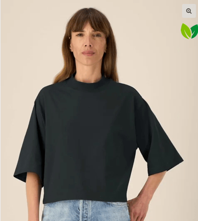 Image of  Blue Grey Boxy Tee  ADULT - Big embroidery design of choice