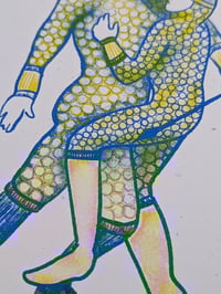 Image 4 of Bayeux Boys - Bayeux tapestry inspired queer risograph print