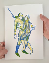 Image 5 of Bayeux Boys - Bayeux tapestry inspired queer risograph print