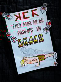 MCR Push-ups In Draag Black Parade Poster Print (A4 200gsm)