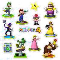 Image 1 of Mario Party 4 Sticker/Magnet Sets (16 Pieces) 