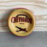Image 1 of Vintage (1990s) French (Metal/Tin) Chevignon Cigarettes Ashtray