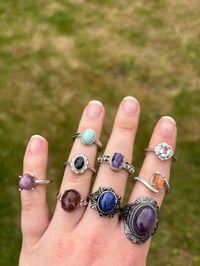 Image 1 of Silver Crystal Rings