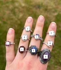 Image 3 of Silver Crystal Rings