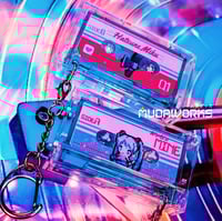 Image 1 of Mini Cassette Tape NFC Keychain - Pixel Miku