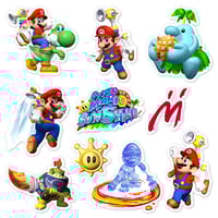 Image 1 of Super Mario Sunshine Sticker/Magnet Sets (10 Pieces) 
