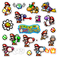 Image 1 of Super Mario World 2: Yoshi's Island Sticker/Magnet Sets (18 Pieces) 