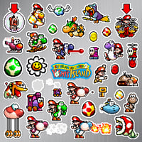 Image 2 of Super Mario World 2: Yoshi's Island Sticker/Magnet Sets (35 Pieces)