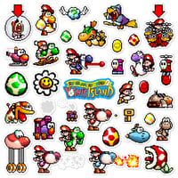Image 1 of Super Mario World 2: Yoshi's Island Sticker/Magnet Sets (35 Pieces)