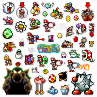 Image 1 of Super Mario World 2: Yoshi's Island Sticker/Magnet Sets (46 Pieces)