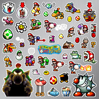 Image 2 of Super Mario World 2: Yoshi's Island Sticker/Magnet Sets (46 Pieces)