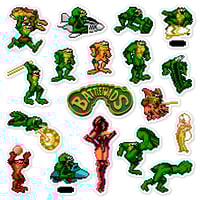 Image 1 of Battletoads NES Sticker/Magnet Sets (18 Pieces) 