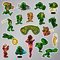 Image 2 of Battletoads NES Sticker/Magnet Sets (18 Pieces) 