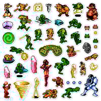 Image 1 of Battletoads NES Sticker/Magnet Sets (48 Pieces)