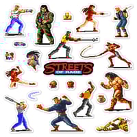 Image 1 of Streets of Rage Sticker/Magnet Sets (21 Pieces) 
