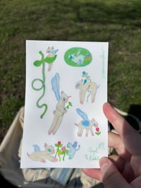 Image 2 of angel rabbits sticker sheet 