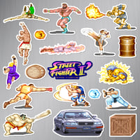 Image 2 of Street Fighter II Turbo: Hyper Fighting Sticker/Magnet Sets (19 Pieces)