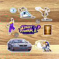 Image 3 of Street Fighter II Turbo: Hyper Fighting Sticker/Magnet Sets (19 Pieces)