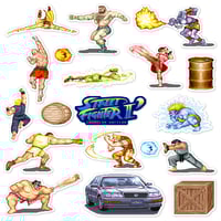 Image 1 of Street Fighter II: Champion Edition Sticker/Magnet Sets (19 Pieces)