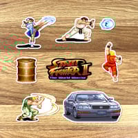 Image 3 of Street Fighter II Sticker/Magnet Sets (19 Pieces)