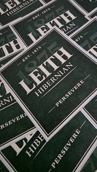 Image 2 of Pack of 25 7x7cm Hibs, Hibernian Leith Persevere Football/Ultras Stickers.