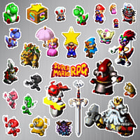Image 2 of Super Mario RPG Sticker/Magnet Sets (28 Pieces)