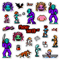 Image 1 of Friday the 13th NES Sticker/Magnet Sets (23 Pieces) 