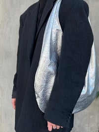 Image 4 of Silver Leather Hobo