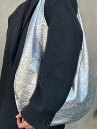 Image 2 of Silver Leather Hobo