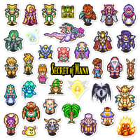 Image 1 of Secret of Mana Sticker/Magnet Sets (37 Pieces)
