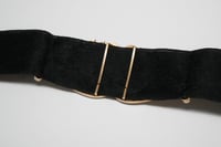 Image 8 of Victorian 14k Yellow Gold, Seed Pearl, and Velvet Ribbon Choker with Clasp
