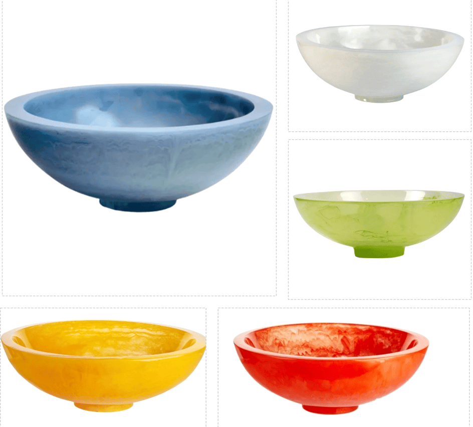 Large Resin Bowl (5 colors) - Image 1 of 6