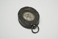Image 4 of Antique Silver Reliquary Pendant - Mourning Pendant - Glass Front Locket