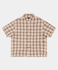 Image 1 of STUSSY_LIAM S/S PLAID SHIRT :::BROWN:::