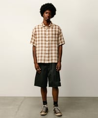 Image 3 of STUSSY_LIAM S/S PLAID SHIRT :::BROWN:::