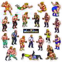 Image 1 of WWF WrestleFest NES Sticker/Magnet Sets (21 Pieces)
