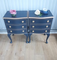 Image 2 of Queen Anne style Bedside Cabinets.