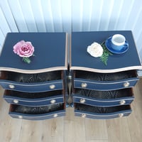 Image 5 of Queen Anne style Bedside Cabinets.