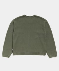 Image 2 of STUSSY_ROLL V NECK SWEATER :::OLIVE:::