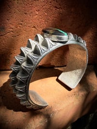 Image 4 of WL&A Heavy Rustic Double Holy Mtn Black Jack Punkero Cuff - Size 7.25 to 7.50 - 175 Grams