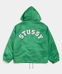 Image 1 of STUSSY_HOODED COACHES JACKET :::GREEN:::
