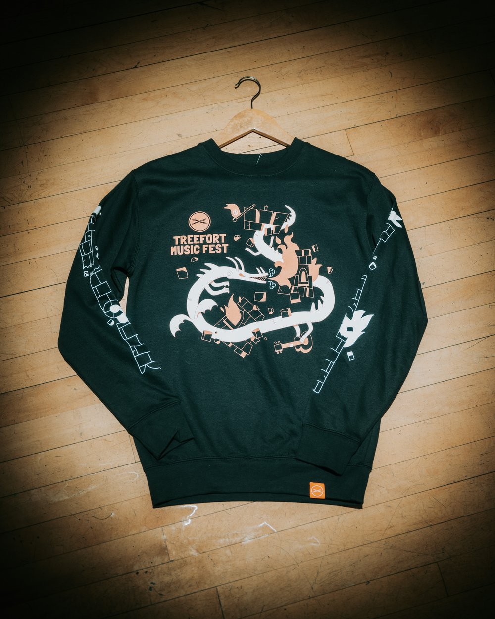 Image of TMF 2026 Falling Castle Crewneck Sweatshirt