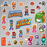 Image 2 of Super Mario Bros. 2 Super Mario All-Stars Sticker/Magnet Sets (29 Pieces) 