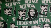Image 1 of Pack of 25 7x7cm Hibs, Viva Hibernian Che & Connolly Football/Ultras Stickers.